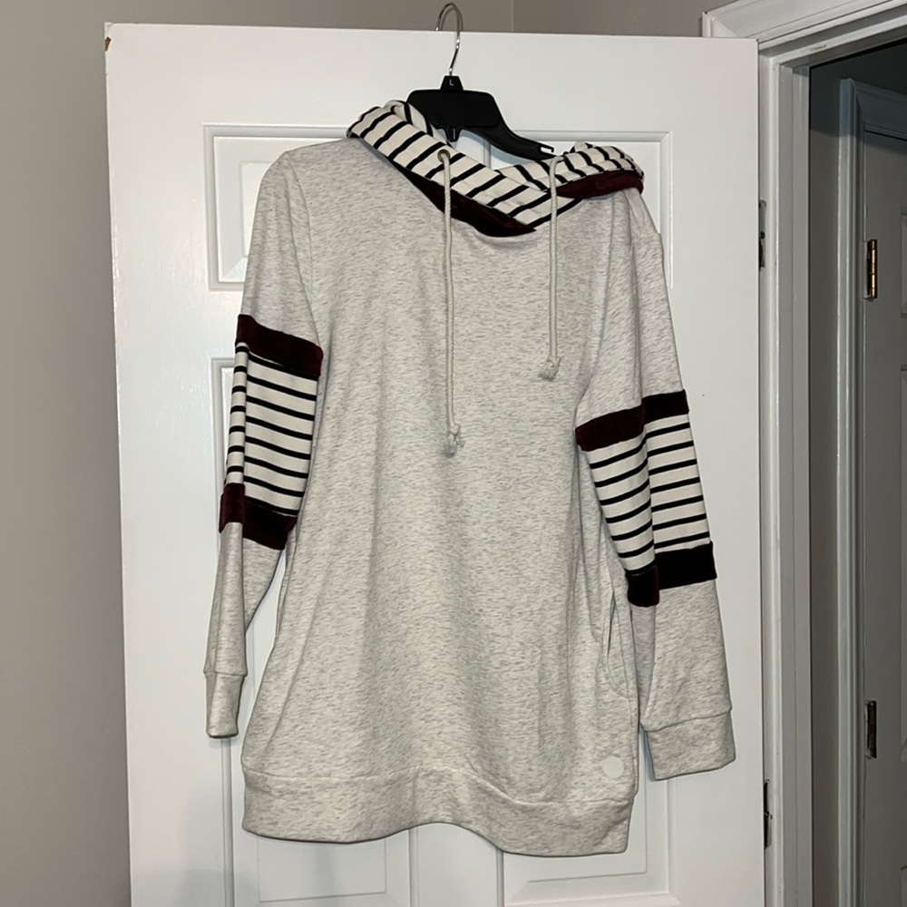 Boutique light grey hoodie
